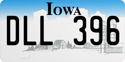 IA license plate DLL396