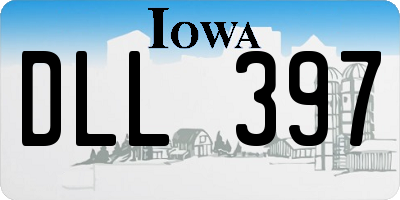 IA license plate DLL397