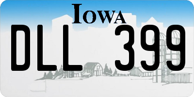 IA license plate DLL399