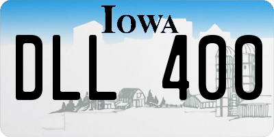 IA license plate DLL400