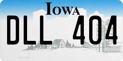 IA license plate DLL404