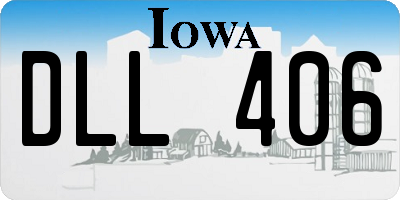 IA license plate DLL406