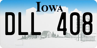 IA license plate DLL408