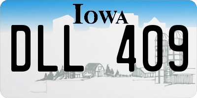 IA license plate DLL409