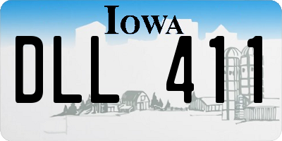 IA license plate DLL411