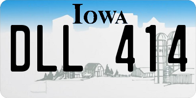 IA license plate DLL414