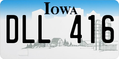 IA license plate DLL416