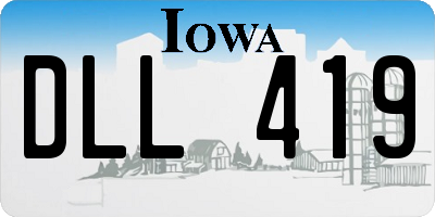 IA license plate DLL419