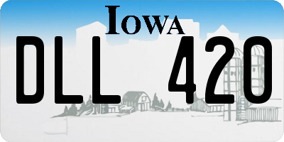 IA license plate DLL420