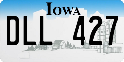 IA license plate DLL427