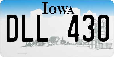 IA license plate DLL430