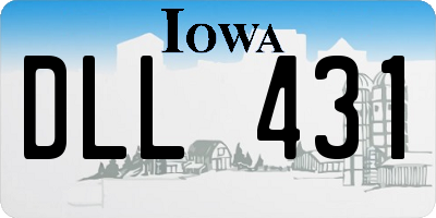 IA license plate DLL431