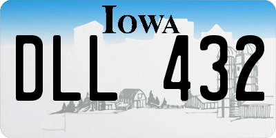 IA license plate DLL432