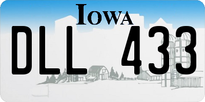 IA license plate DLL433
