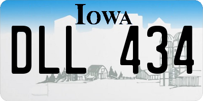 IA license plate DLL434