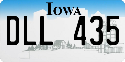 IA license plate DLL435