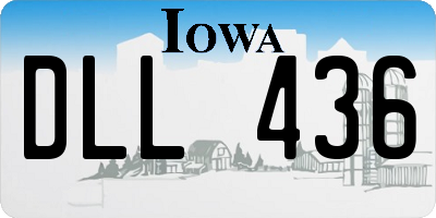 IA license plate DLL436