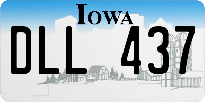 IA license plate DLL437