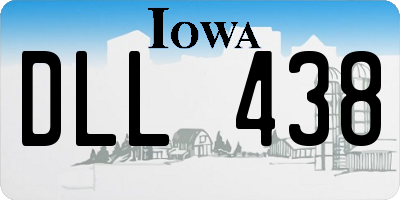 IA license plate DLL438