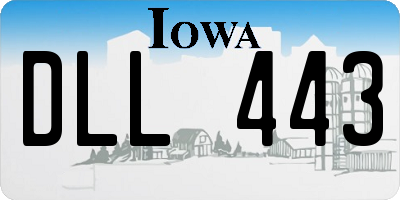 IA license plate DLL443
