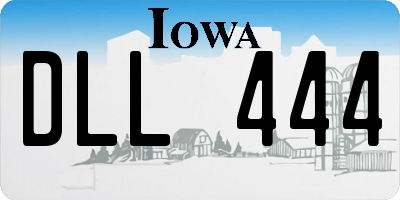 IA license plate DLL444