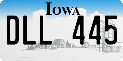 IA license plate DLL445