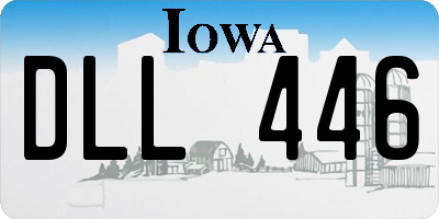 IA license plate DLL446
