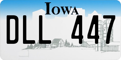 IA license plate DLL447