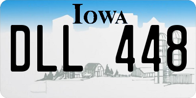 IA license plate DLL448