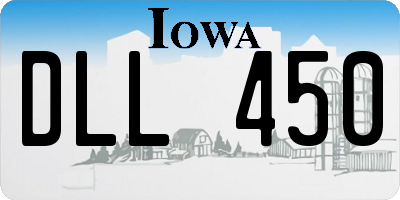IA license plate DLL450