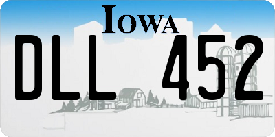 IA license plate DLL452