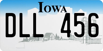 IA license plate DLL456