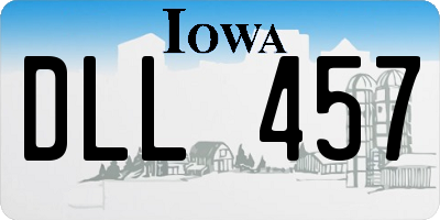 IA license plate DLL457