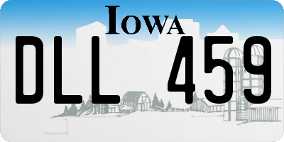 IA license plate DLL459