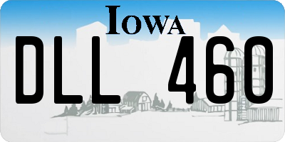 IA license plate DLL460