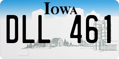 IA license plate DLL461
