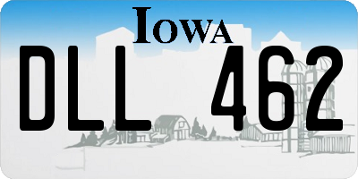IA license plate DLL462