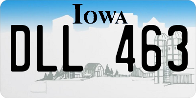 IA license plate DLL463