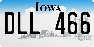 IA license plate DLL466