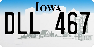 IA license plate DLL467