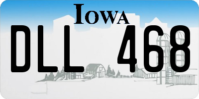 IA license plate DLL468