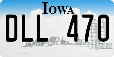 IA license plate DLL470