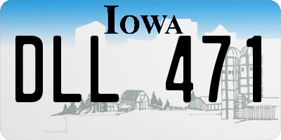 IA license plate DLL471