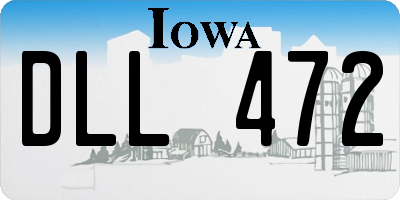 IA license plate DLL472