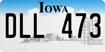 IA license plate DLL473