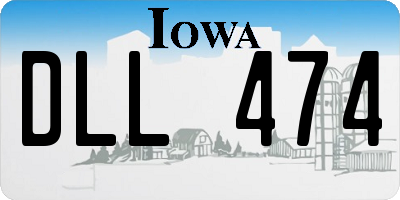 IA license plate DLL474