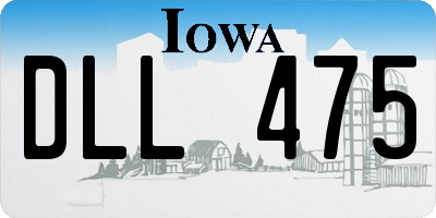 IA license plate DLL475