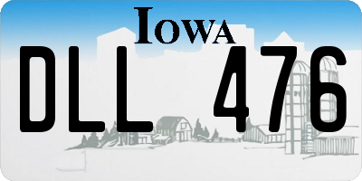 IA license plate DLL476