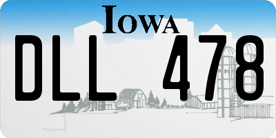 IA license plate DLL478