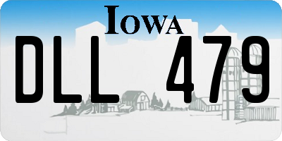 IA license plate DLL479